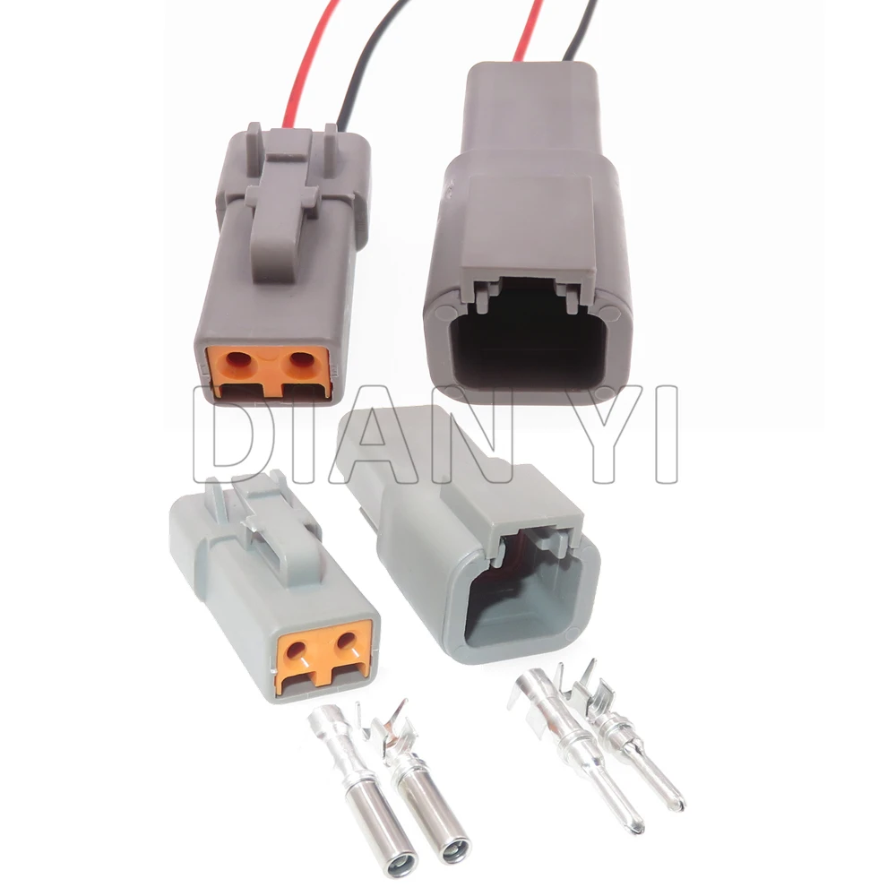 1 Set 2 Way Starter DTP06-2S DTP04-2P Automotive High Current Connector With Cables Car Electrical Socket Auto Male Female Plug