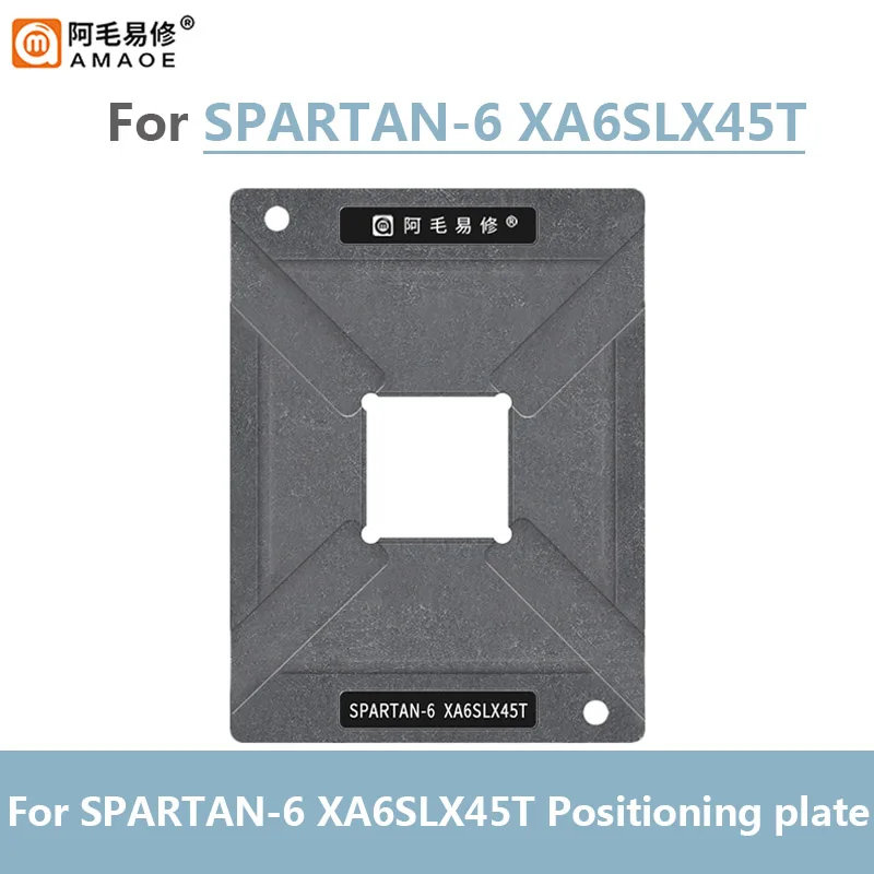 Amaoe 52-60Mm 0.25Mm Bga Reparatie Reballing Stalen Mesh Sjabloon Voor Spartan-6 Xa6slx 45T Tin Plant Platform Set