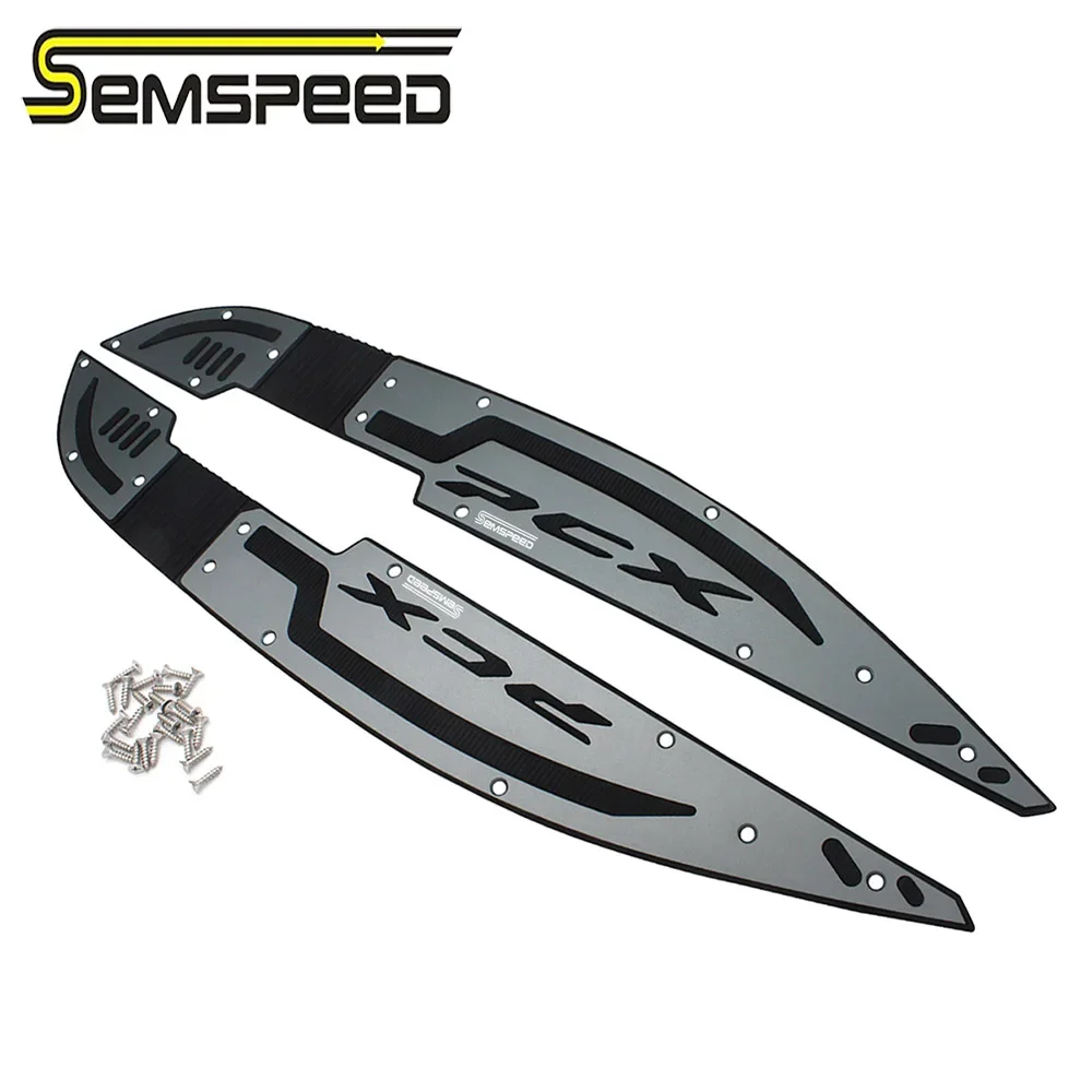‌SEMSPEED CNC Aluminum Motorcycle Footrest For Honda PCX125/PCX160 2021-2024 Left Right Footboard Set Matte Surface Durable Fit