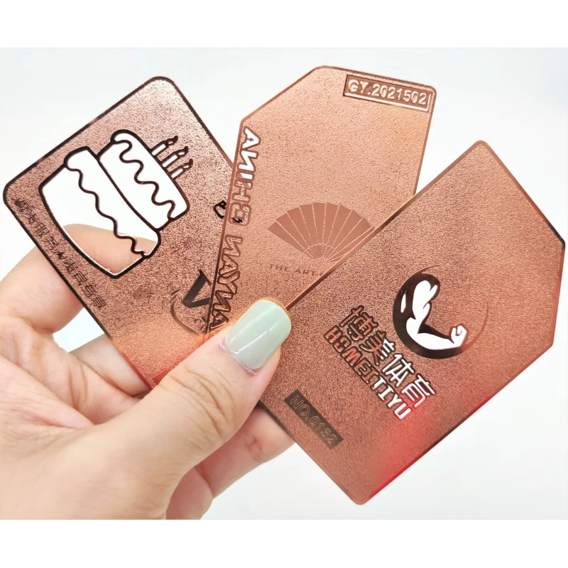 Customized.product.Personalized Stainless Steel Metal Cards Cheap Gold Silver Metal Business