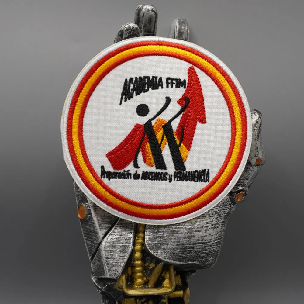 Academia FFIM taktische Stickerei-Patches, exquisit und hochwertig, für Kleidung geeignet, mit Haken oder zum Aufbügeln. – Detail 1