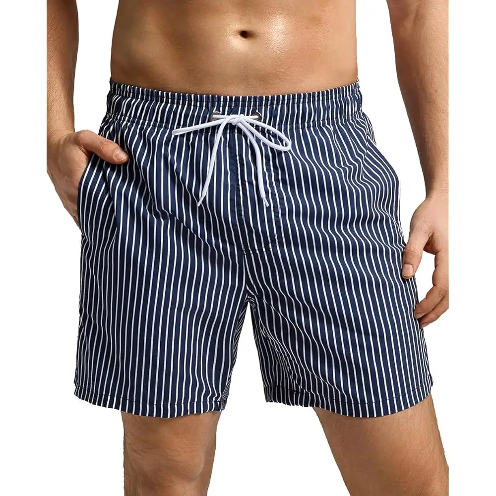 

Mens Swimming Trunks 5 Inch Inseam Swim Shorts Summer Bathing Suit Swimwear Beachwear with Pockets