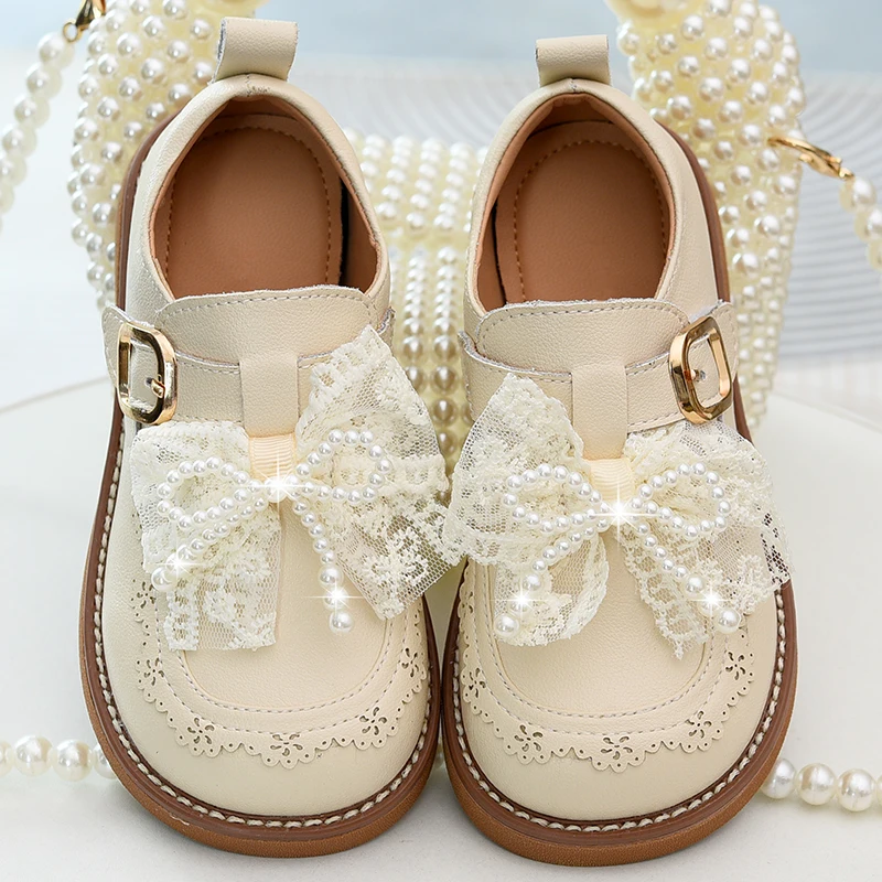 

Girls' shoes, genuine leather children's small leather shoes, 2026 new autumn children's shoes, little girls' princess shoes, bo