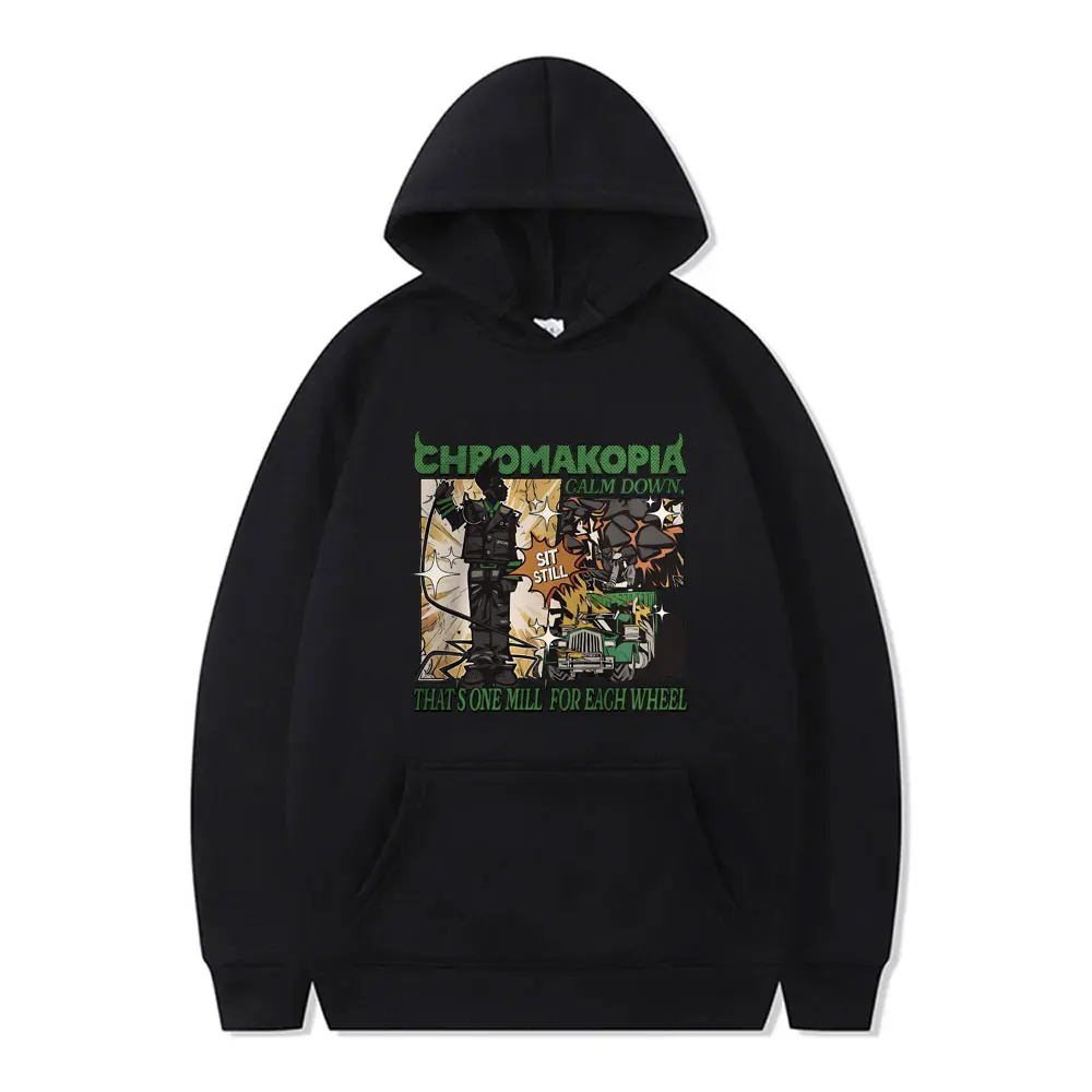 Limited Edition Tyler The Creator Chromakopia Graphics Hoodie Men Hip Hop Oversized Pullover Male Fleece Cotton Pullover Hoodies