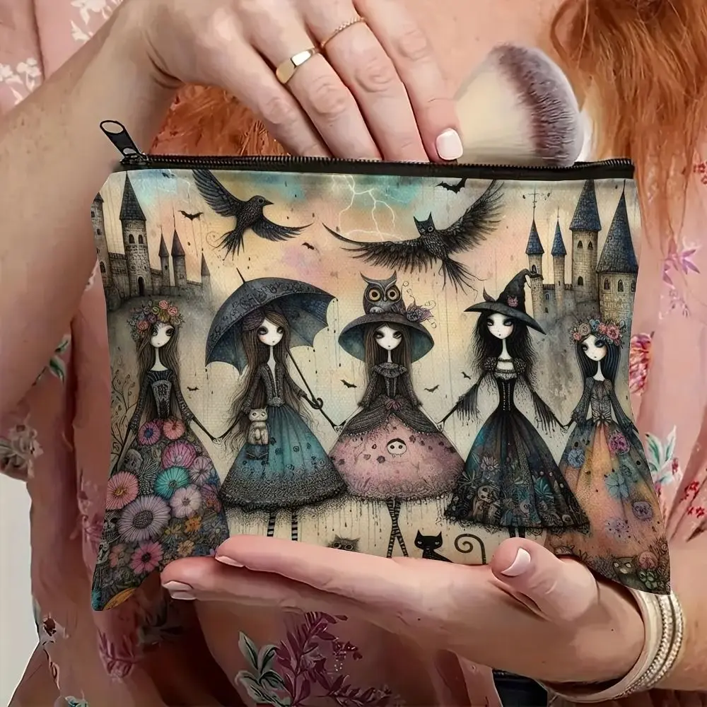 Modern Simple Zipper Makeup Bag Portable Versatile Use Storage Bag Durable Stylish Look Canvas Zipper Bag Travel Essentials