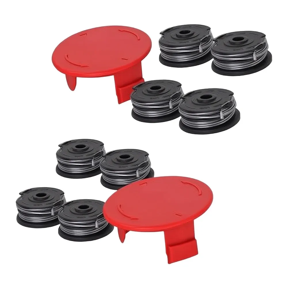 8pcs Replacement Spools + 2 Covers For Bosch Grass Trimmer ART 30-36 LI AdvancedGrassCut36 F016800351 For Outdoor Garden Tools