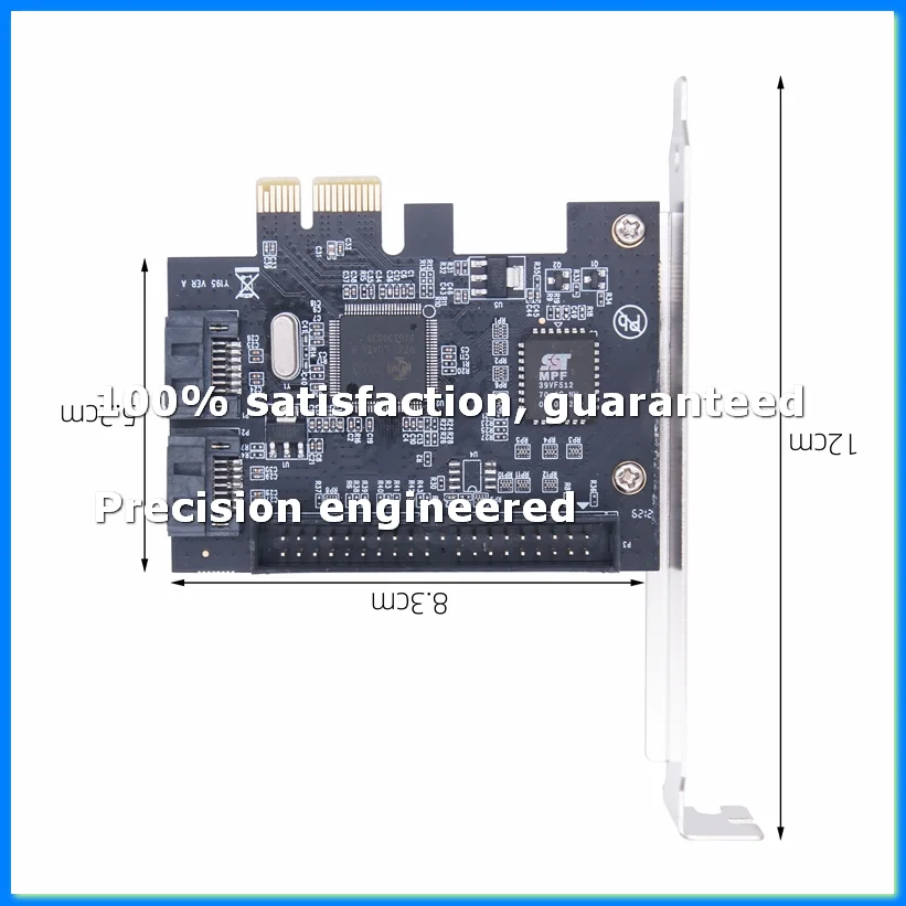 Desktop PCI E Graphics Card to 2 Port SATA Adapter Card PCI E to SATA IDE Expansion Card 3.5 Inch IDE Adapter Card-A73M