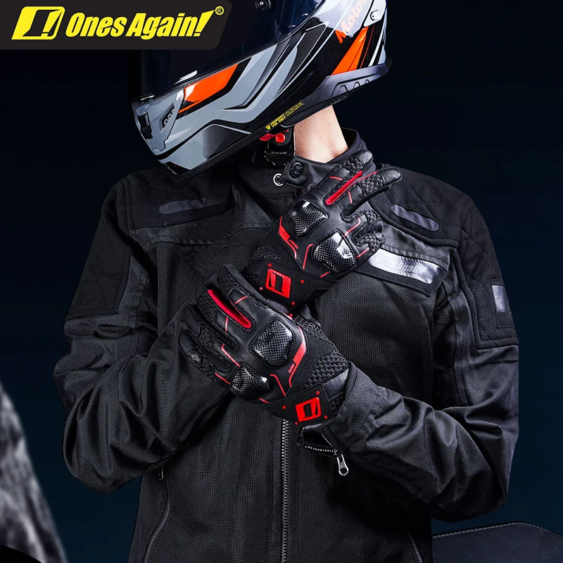 

2024 New Ice Silk Fiber Motorcycle Gloves Breathable Lightweight Carbon Fiber Shell Motocross Motorcycle Accessories