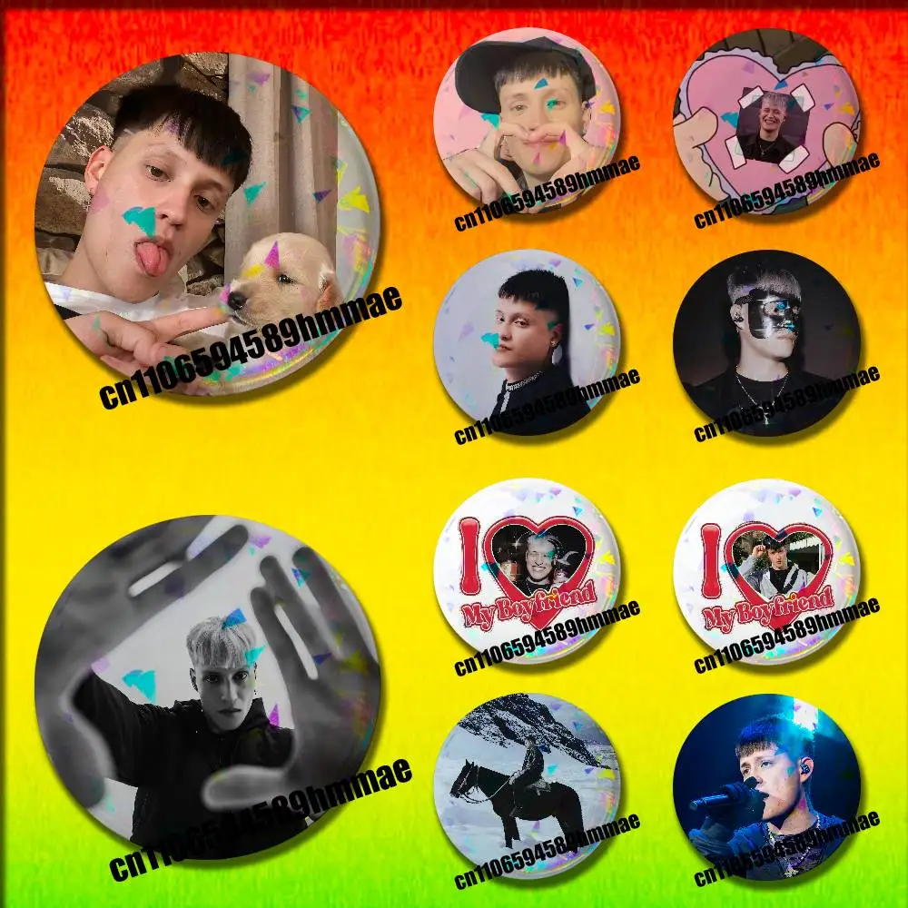 

For Singer K-Kidd Voodoo SATIROLOGiA Emblem Round Pins Insignia Badge Cover Ornament 32mm Brooch Button Cosplay