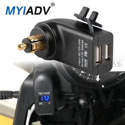 デュアルUSB充電器,hella Dinプラグ,bmw r1250gs,f750gs,f800gs,r1200rt,r1200gs,adv s1000xr,tiger 900, 850, 1200