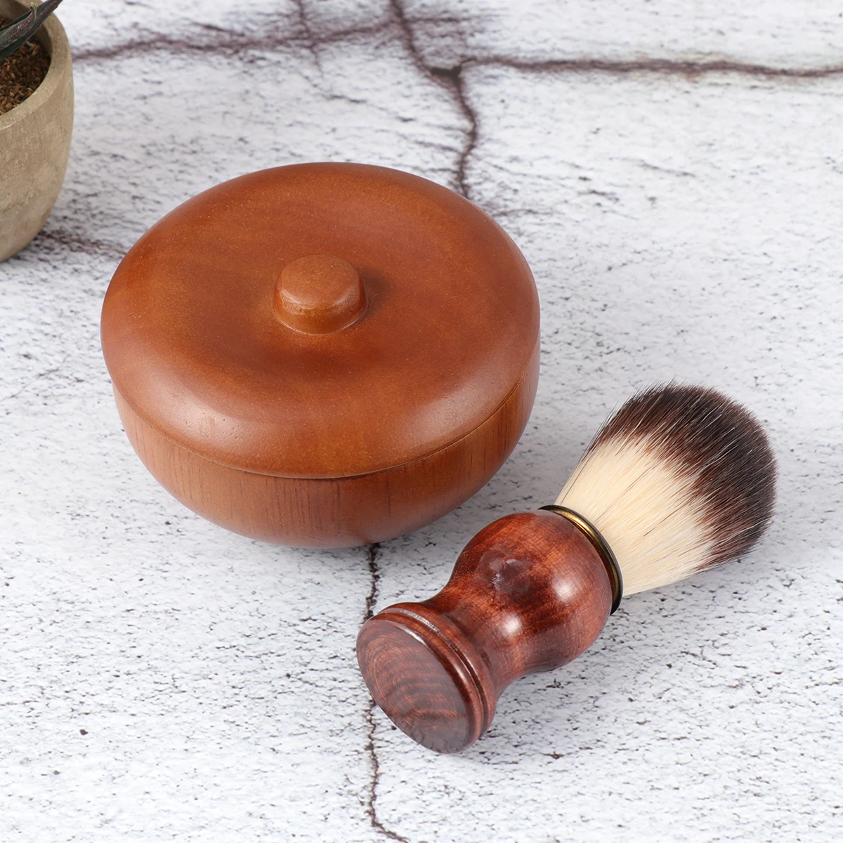 

Shaving Brush Set Brushes for Men Facial Clean Tool Beard Kit Manual Hair Bamboo