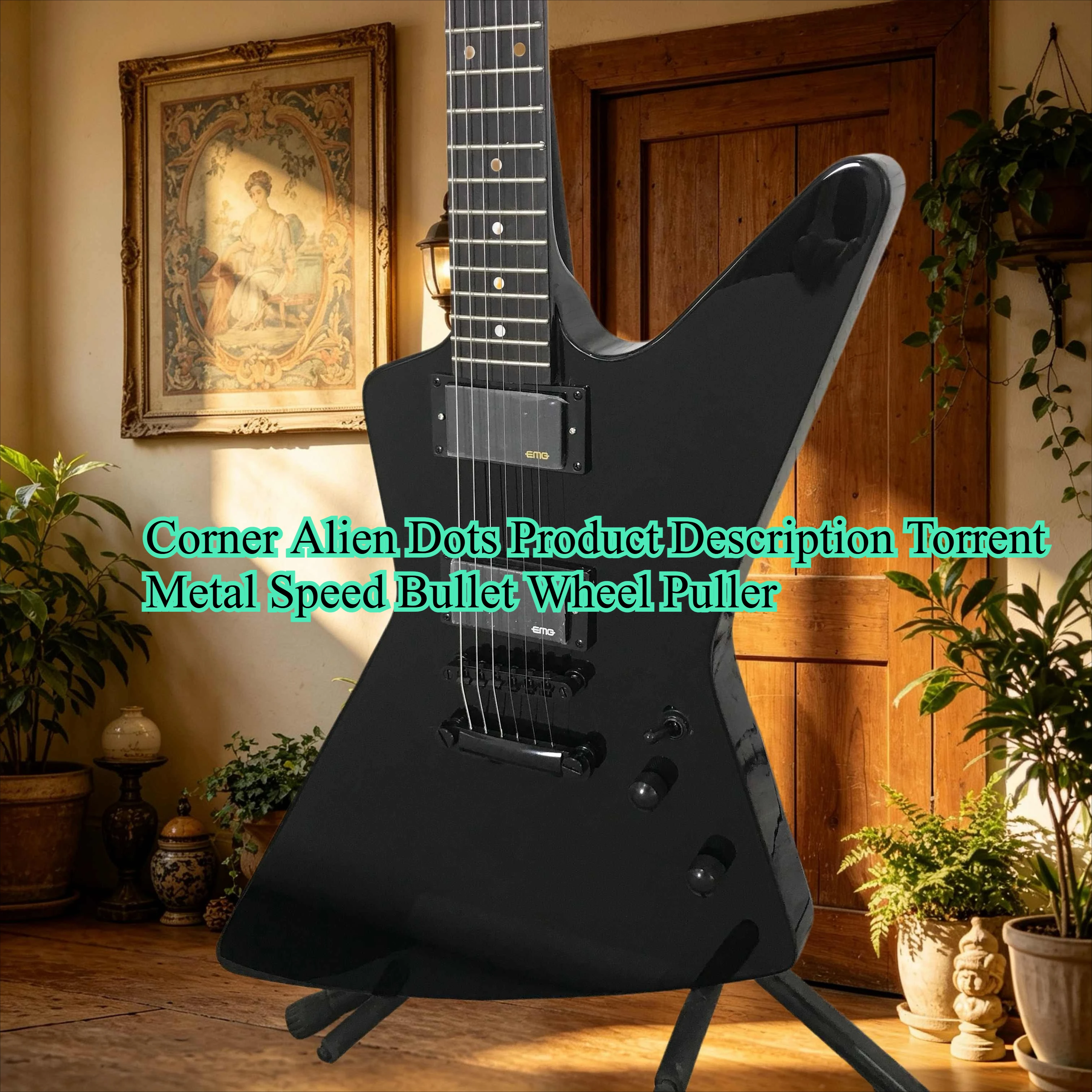 Electric Guitar Pure Black Explorer Sharp Corner Alien Dots Product Description Torrent Metal Speed Bullet Wheel Puller