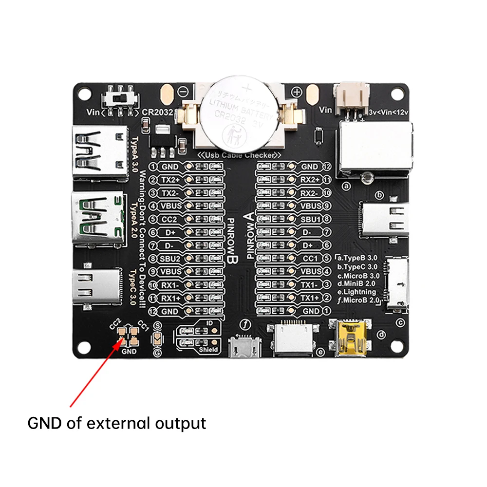 DT3 USB Cable Tester Data Cable Detection Board for IOS Android Micro Type-C Short Circuit on-Off Switching Test Board Tool