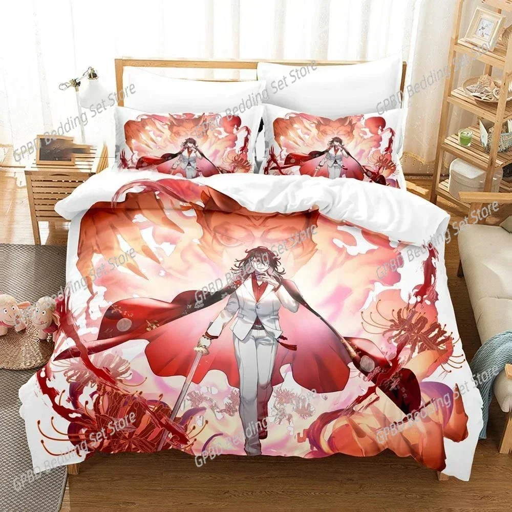 Hololive Vox Akuma Bedding Set Single Twin Double Queen King Cal King Size Bed Linen Set