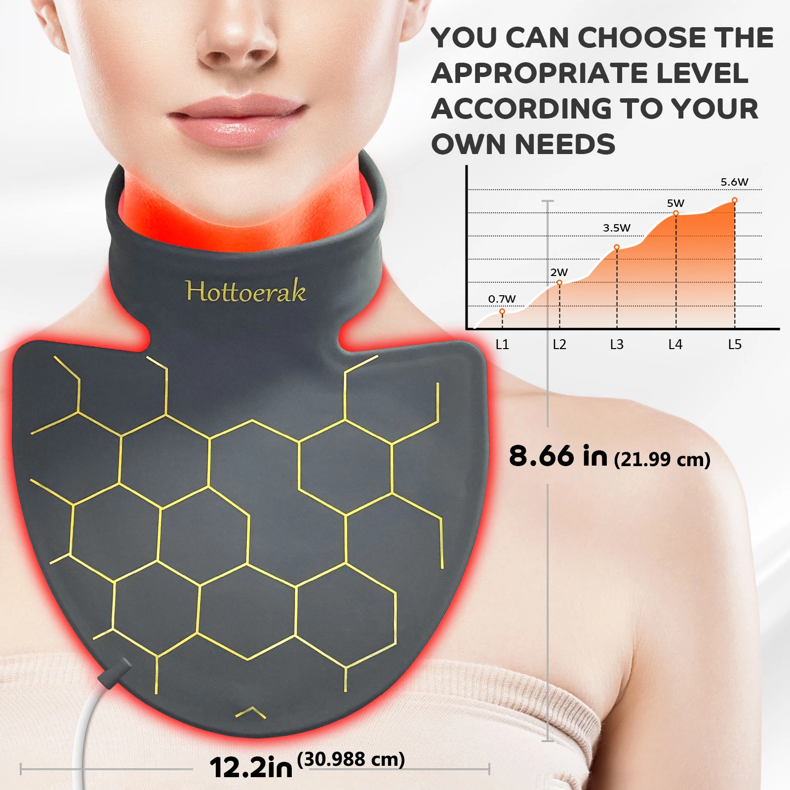 

Lifting neck and shoulder red light therapy 850 red light facial light therapy portable and rechargeable neck
