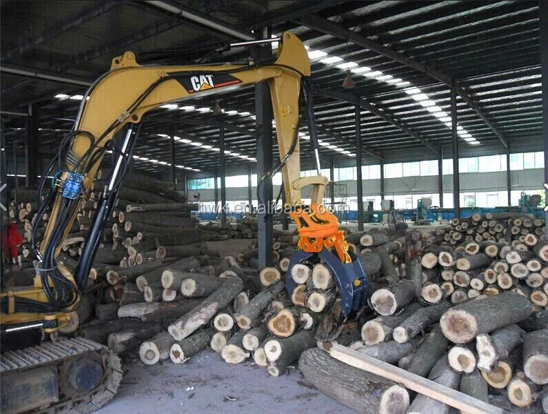 2025년형 회전식 경량 목재 그래플 임업 기계 (3-5톤 굴삭기용)