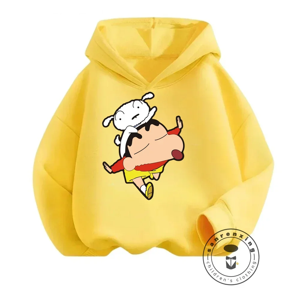 Fashion Soft and Kawaii Crayon Shin-chan Hoodies for Kids Made with Elastic Warm Material Perfect for Fall and Winter Outings