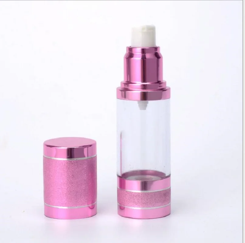 

30ml pink/blue airless bottle clear body pink/blue pump lid for lotion/emulsion/serum/essence skin care cosmetic package