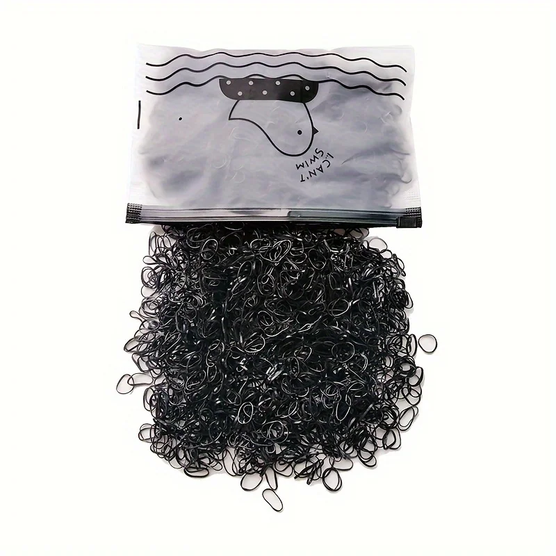 1500 قطعة من أربطة الشعر المرنة الصغيرة - ألوان الباستيل والنابضة بالحياة (وردي، أزرق، أخضر، أصفر، برتقالي، أحمر، أرجواني، أسود، أبيض) #5