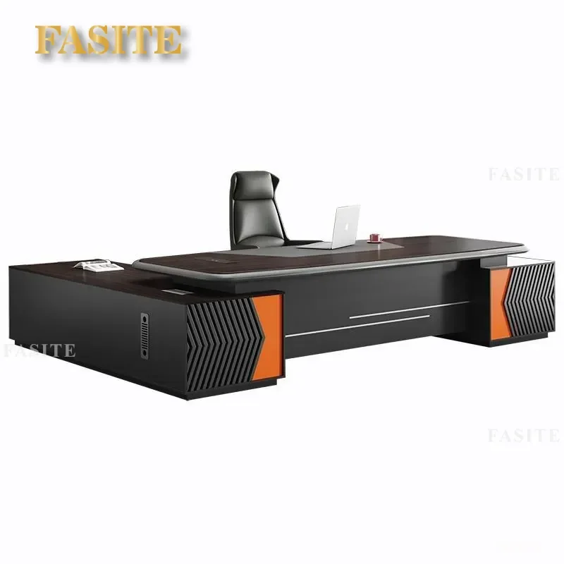 For Modern Simple New Chinese Style President Office Table and Chair Combination General Manager Furniture Set