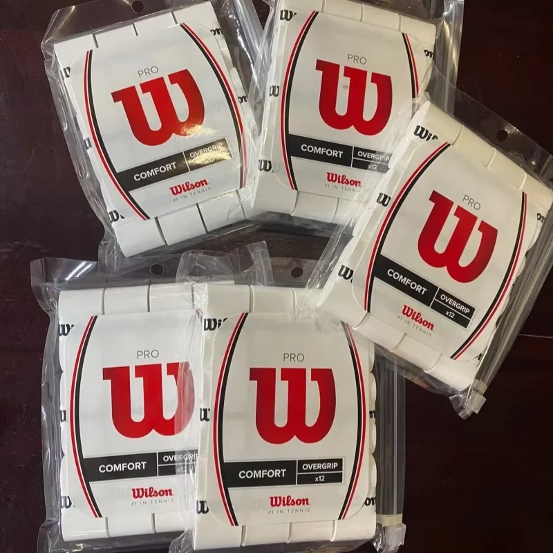 

12PCS Wilson Tennis Racket Overgrip Sweat Band Absorption Grip PU Badminton Racket Handle Grip Tennis Griptape Padel Racket Grip