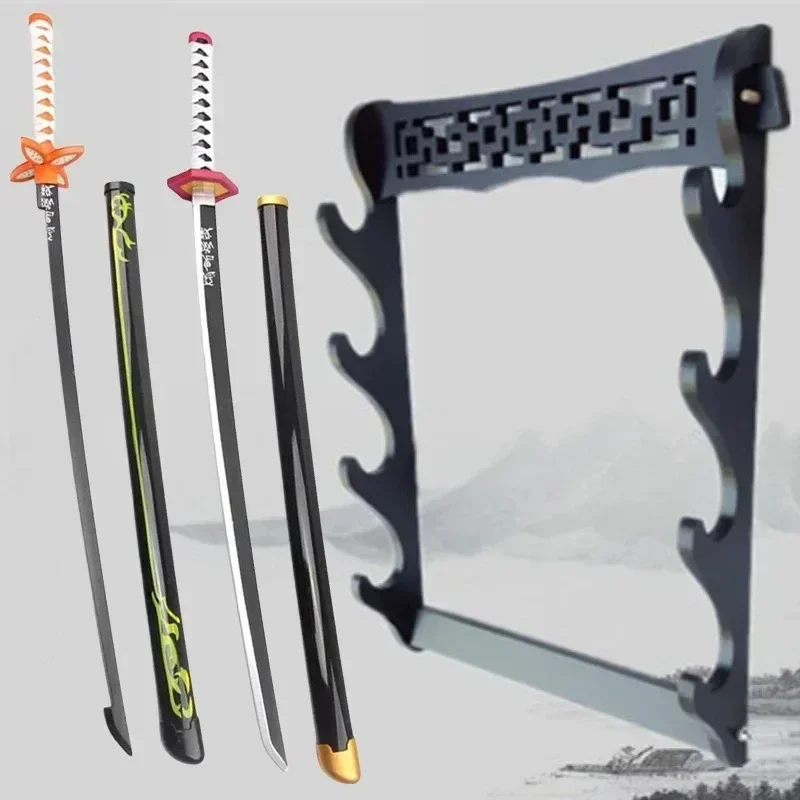 Wall Katana Organizer Support Wooden Sabre Sword Stand Shelf Display Real Size Japanese Katana Holder Rack Decoration Ornament