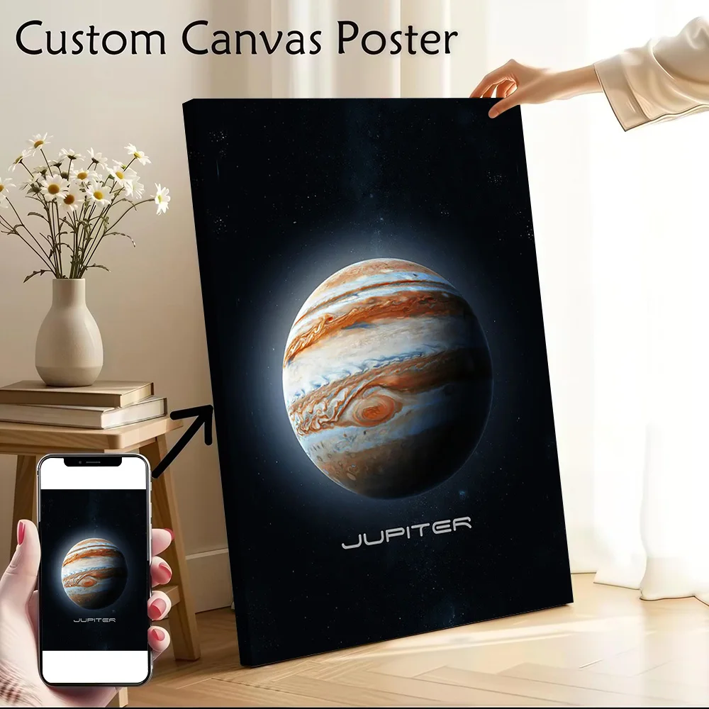 Jupiter Canvas Wall Art Poster Personalized Photo Printing Perfect Gift for Specialty and Themed Home Decor Accessories Painting
