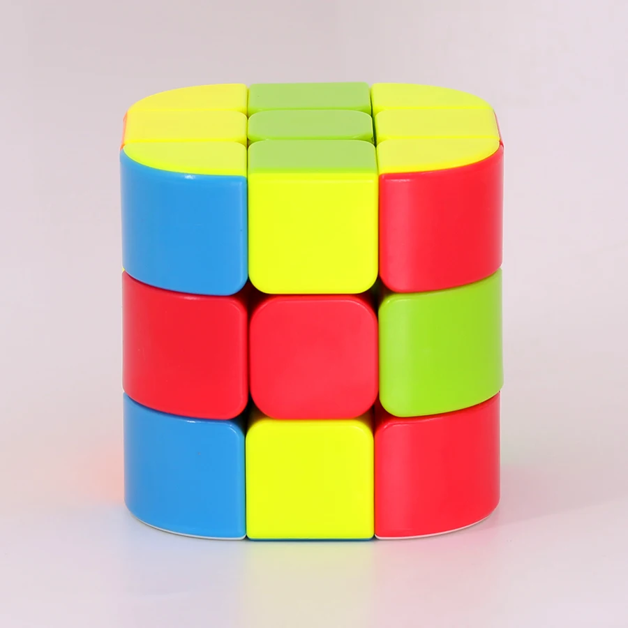 FanXin Rounded Puzzles Cylinder Magic Cubes 3x3x3 Stickerless Magico Cubos 3x3 Professional Educational Twist Smart Games Toy 큐브