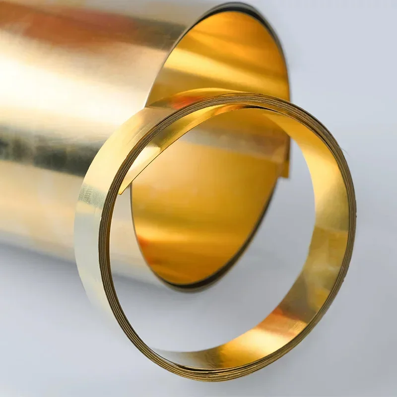 H62 Brass Foil Thick 0.01-0.3mm Width 10-200 mm Brass skin Brass Metal Thin Sheet Foil Plate Length 100mm~1000mm