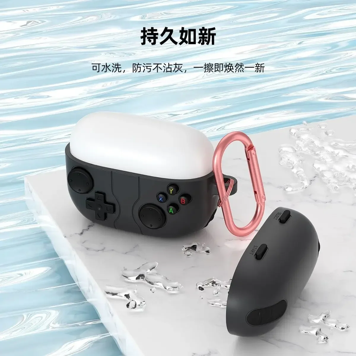 New Liquid silicone Retro style Case 3D games Button design protective case with keychain Suitable  Sony linkbuds S Earphones