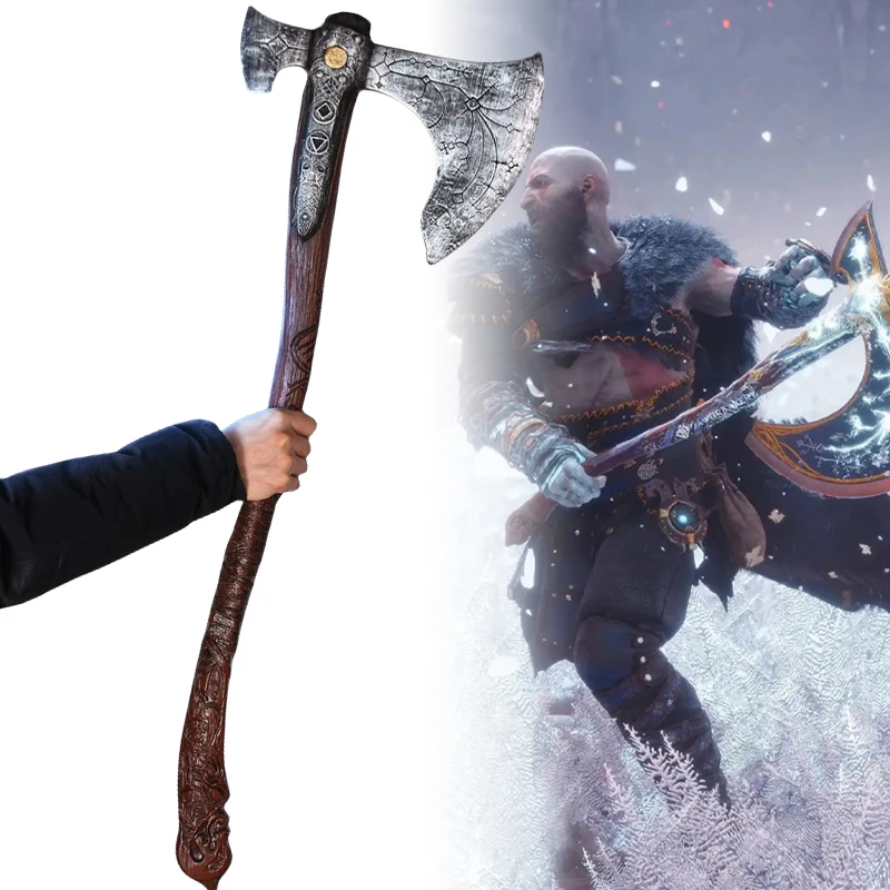 92cm Kratos Axe Katana Athena Leviathan Blade of Chaos Sword God of War 4 Cosplay Prop Real Size Japanese Katana Samurai Sabre