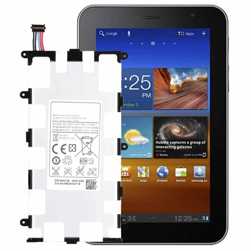 SP4960C3B Tablet Battery For Samsung Galaxy Tab2 7.0 P3110 P3100 ,Galaxy Tab 7.0 Plus P6200 Replacement Battery 3.85V 4000mAh 4