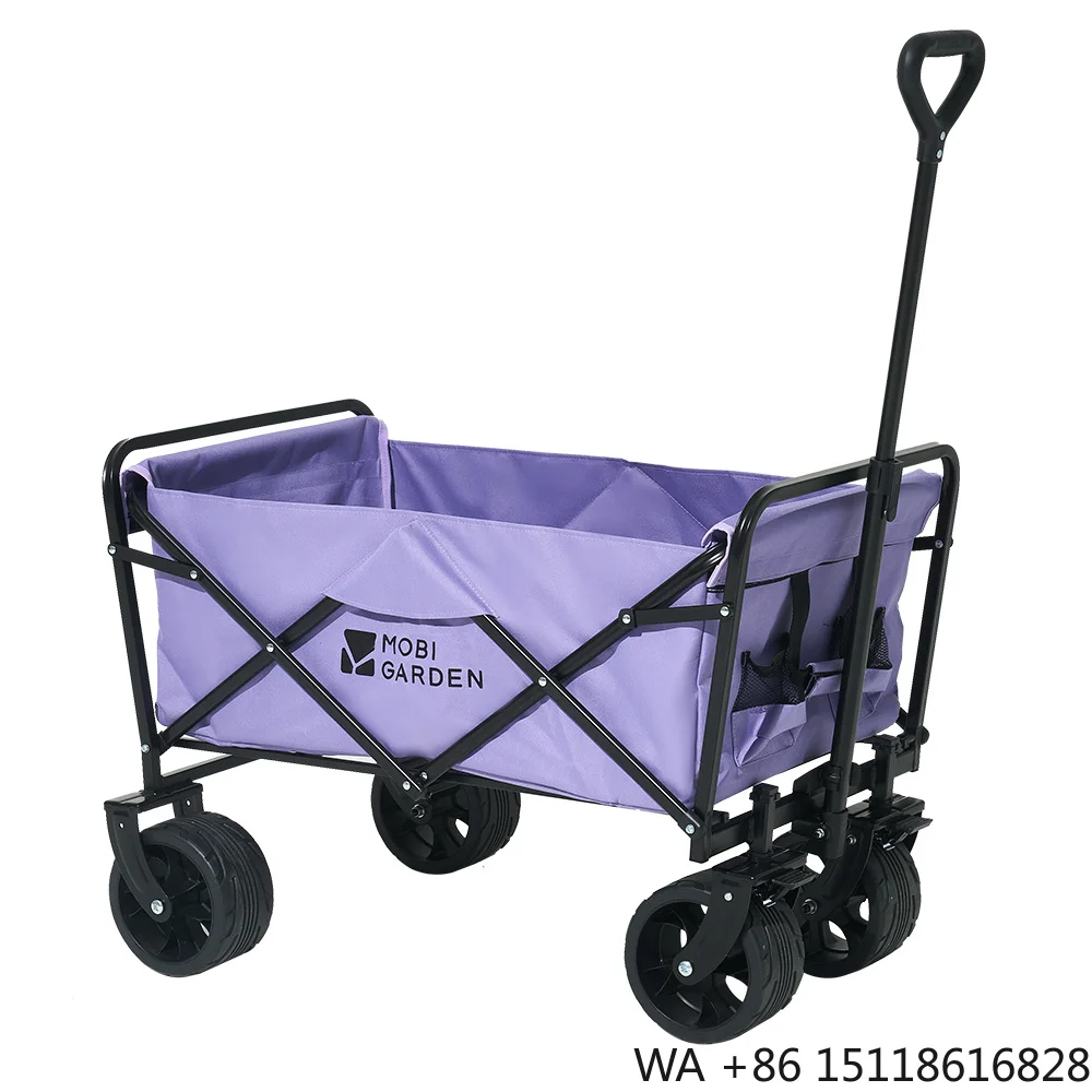 Chariot pliable à quatre roues Mobi Garden, usage spécial pour le camping, les véhicules et les chariots de camping