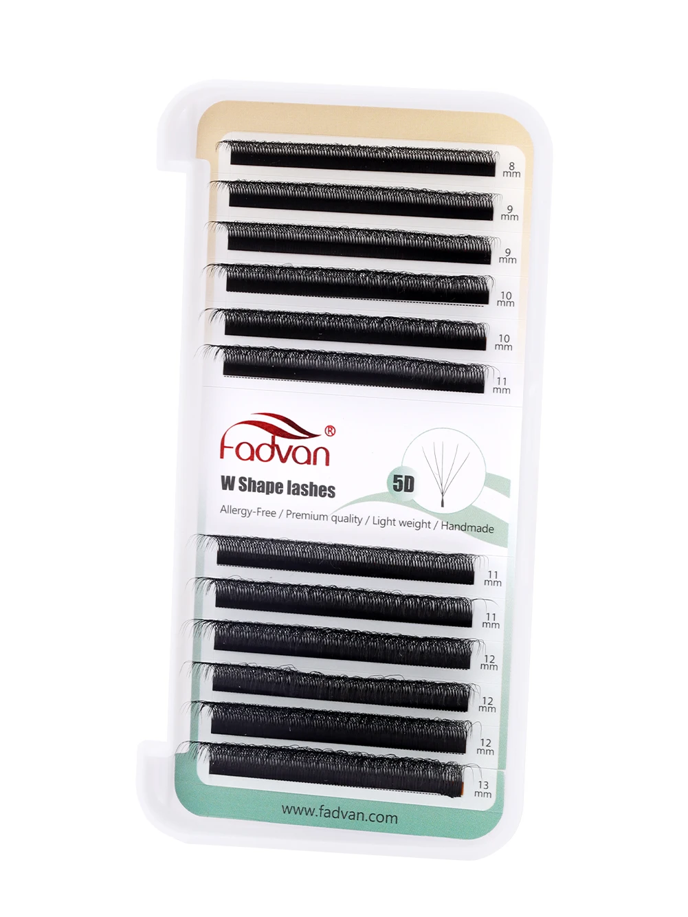 FADVAN 5D W Shape Lashes/YY Lashes 0.07/0.05 C/D Curl 3D/4D/5D/6D/7D/8D W Lashes Natural Soft Professional Lashes