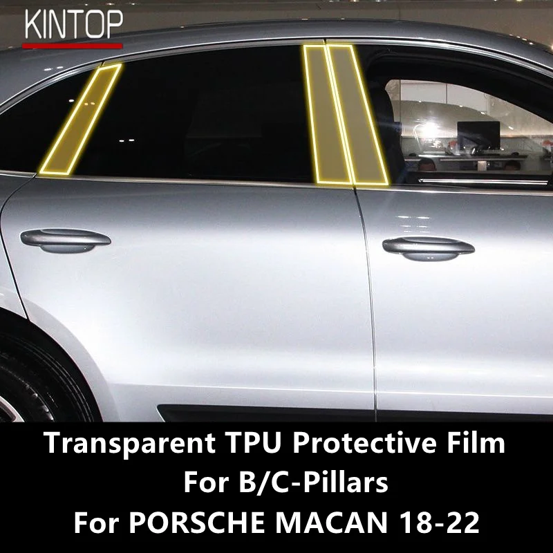 

For PORSCHE MACAN 18-22 B/C-Pillars Transparent TPU Protective Film Anti-scratch Repair Film Accessories Refit