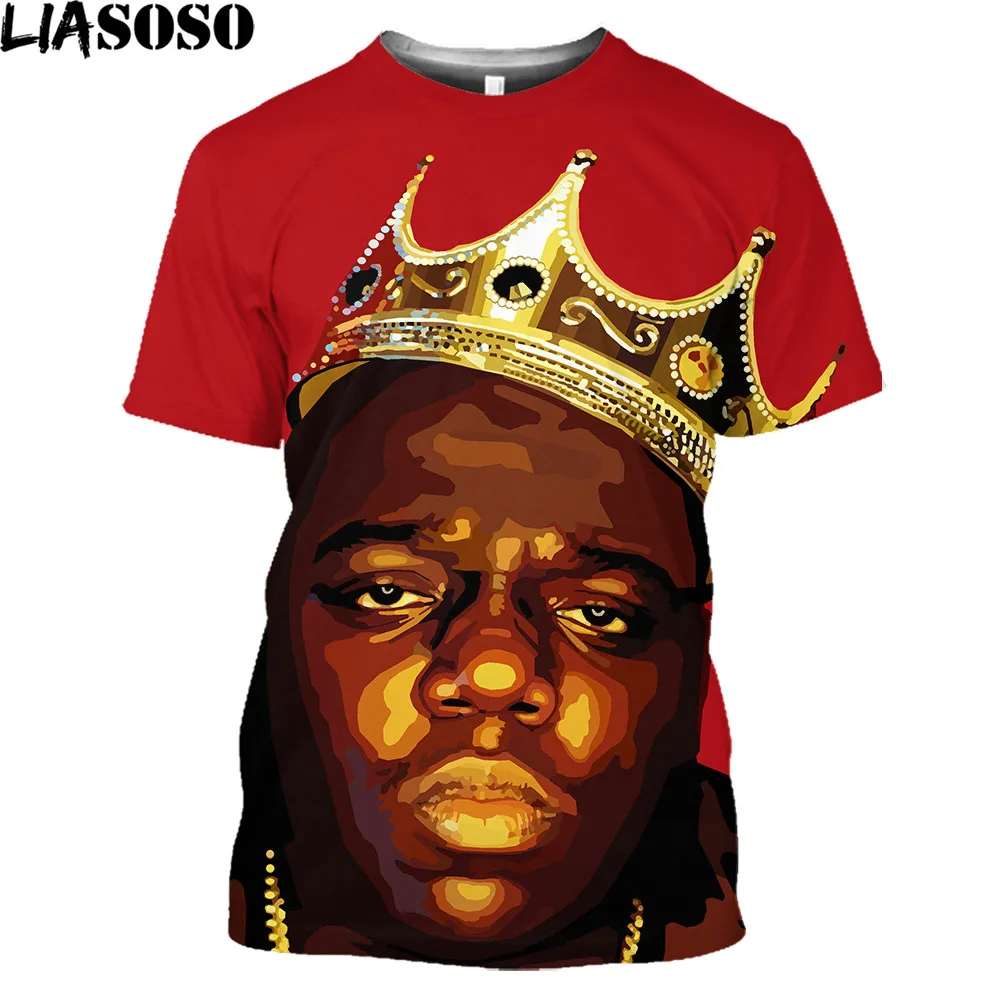 Berüchtigte große T-Shirt Harajuku Männer Frauen Rapper Biggie Smalls Vintage T-Shirts costum2021 Unisex Sommer trend ige Freizeit kleidung