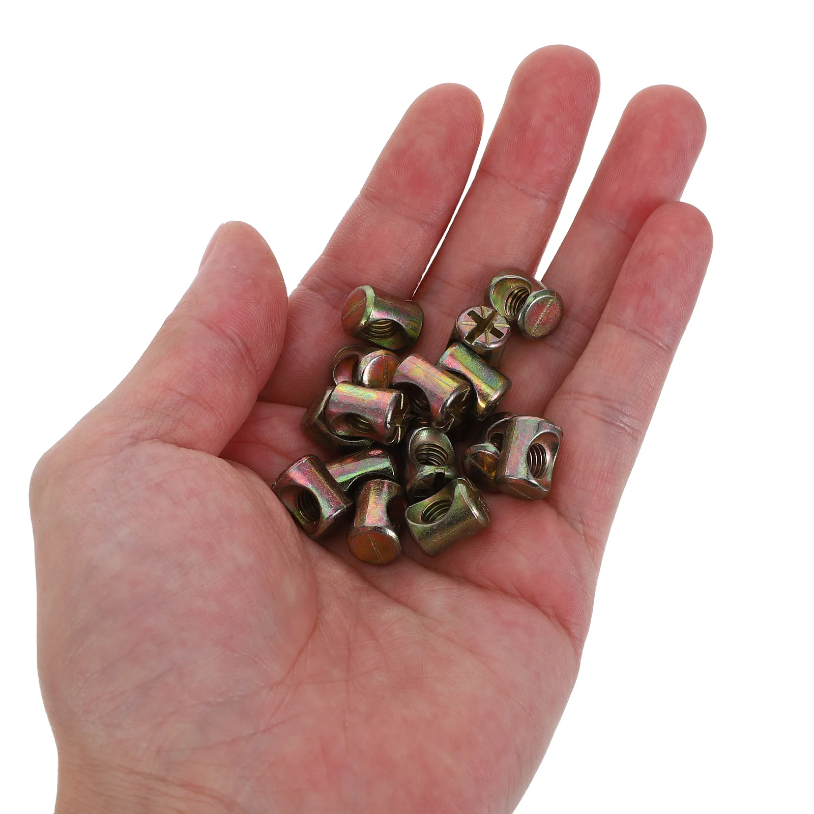 

50Pcs Furniture Fasteners Kit M6 Slotted Barrel Nuts for Bed Frame Headboard Bunk Beds Baby Cribs Chairs Repair Hardware