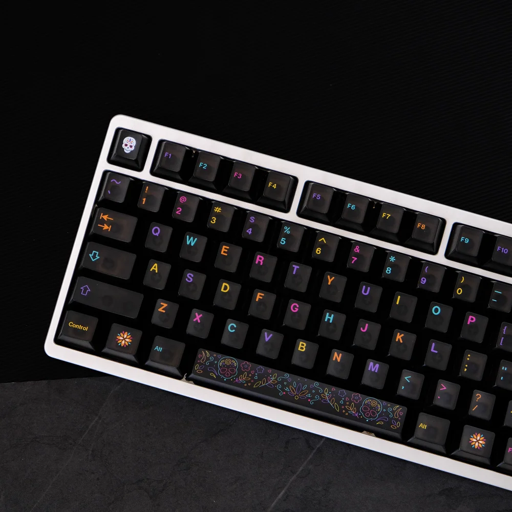 

Cherry Transparent Keycap ABS 112 Key Fog Transparent Black Underground World Compatible MX Switch Gaming Mechanical Keyboard