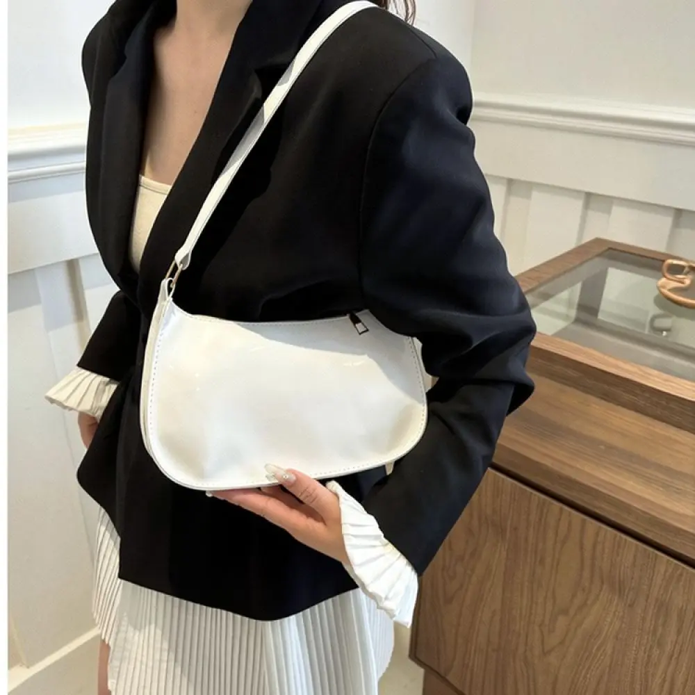 Casual Small Shoulder Bag For Women Fashion PU Leather Messenger Purse Minimalist Solid Color Daily Dating Handbag Simple