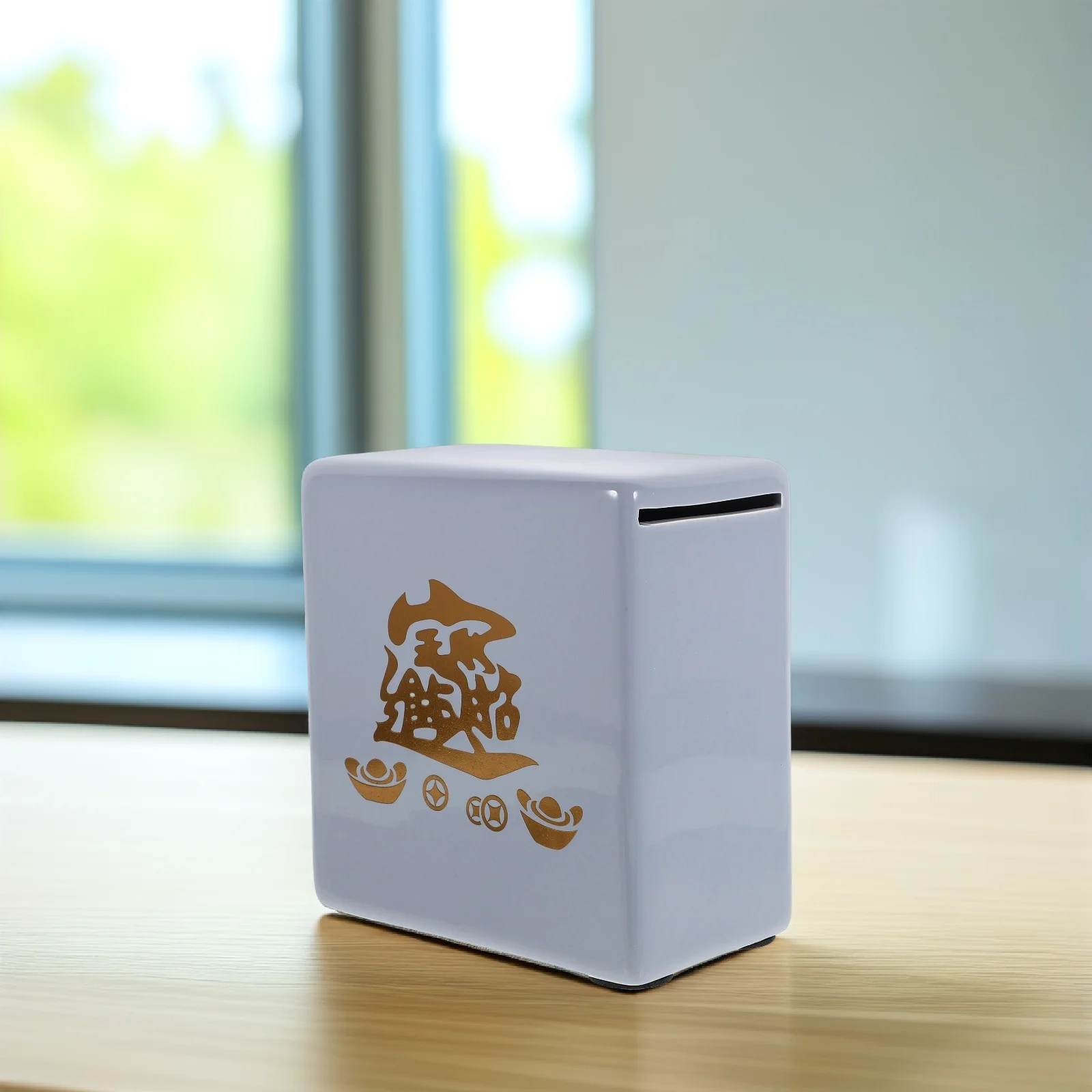 

Ceramic Piggy Bank Large Capacity Only Saving Money Box Stylish Decorative Home Office Cash Saving Jar Piggy Bank