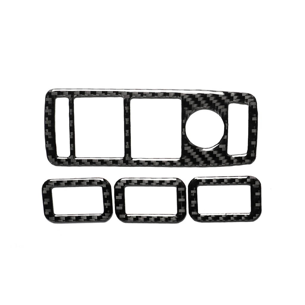 4 pezzi per Tesla Model X 2016-2020 pannello di controllo del finestrino dell\'auto adesivi decorativi pulsante della porta interruttore Trim Frame