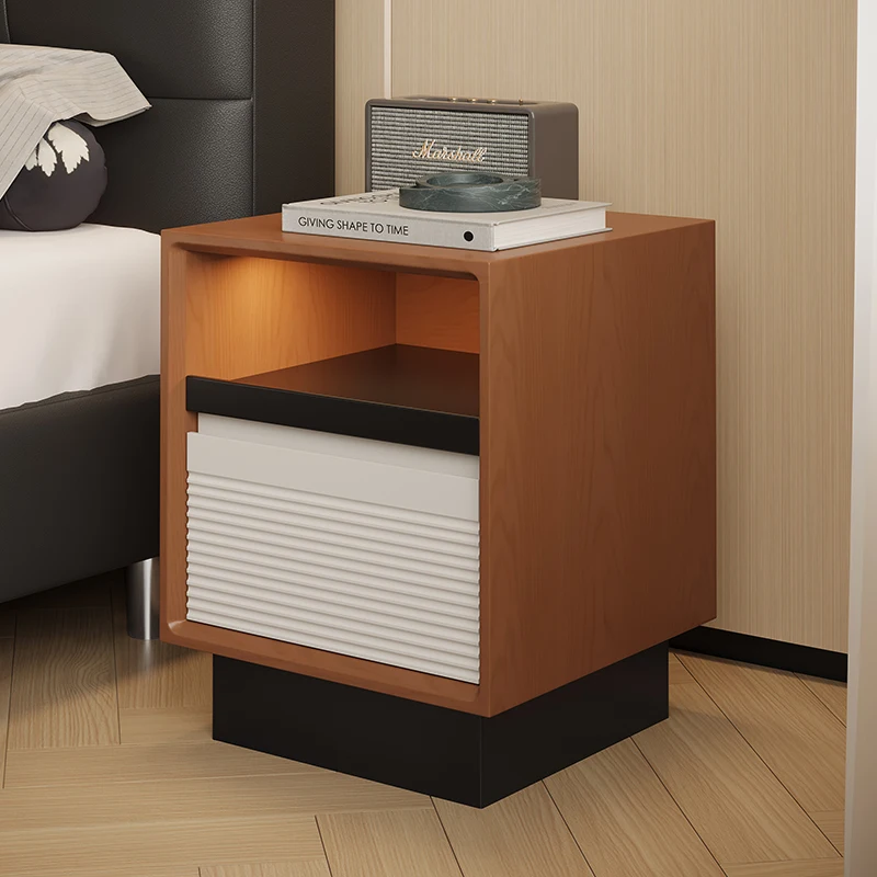 

Simple Trendy Bedside Table Unique Drawers Bedroom Nordic Nightstand Storage Filing Cabinets Mesa De Noche Library Furniture