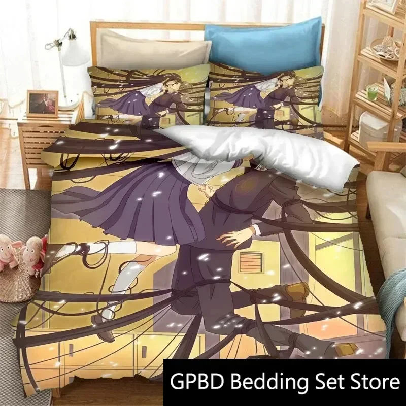 3D Print Hyouka Anime Bedding Set Double Twin King Duvet Cover Comforter Pillowcase Boys Girls Adults Bedroom