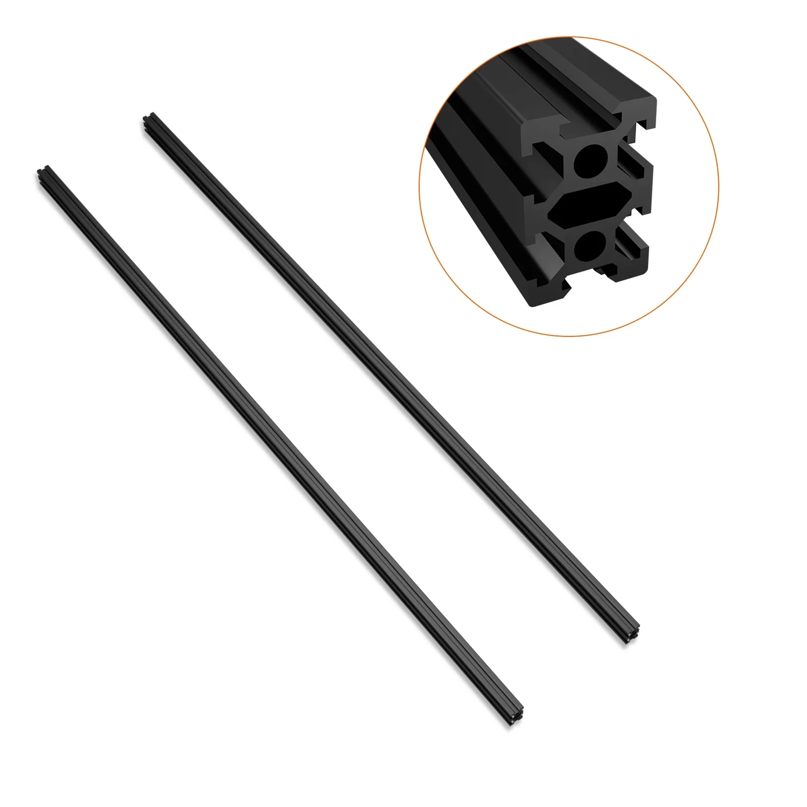 Trilho de alumínio preto do perfil de neje 1150mm para neje 3 max, neje 3 pro, neje 2s max a40640/n40630 ferramenta de extensão do y-eixo do gravador do laser