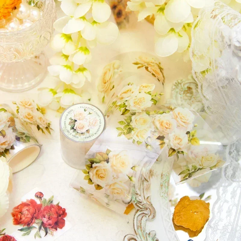 

1Roll 2M Flowers Material Loop Adhesives Decoration Handbook Scrapbook Cut Sticker 50MM*2M PET Tape Floating Glimpse