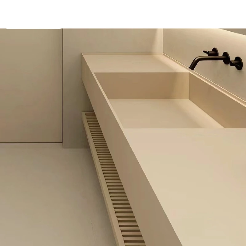 Haute couture light luxury and simple, integrated basin bathroom cabinet combination washing face basin wall-mounted art basin