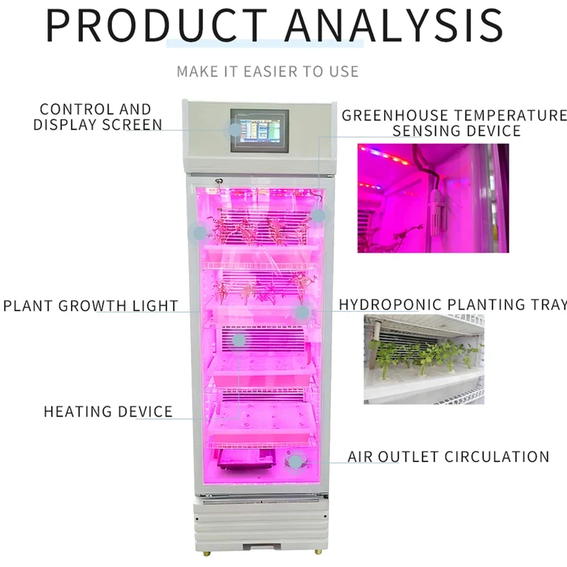 Home Vegetle Plng Garden System - Vertical Hydroponic Plant Growth Cinet