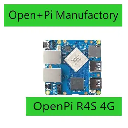 OpenPi Nano R4S LTS 4G LPDDR4 RAM,Rockchip RK3399,Dual Cortex-A72+Quad Cortex-A53,Mali-T864 GPU,2xGigabit LAN,OpenWRT,Debian