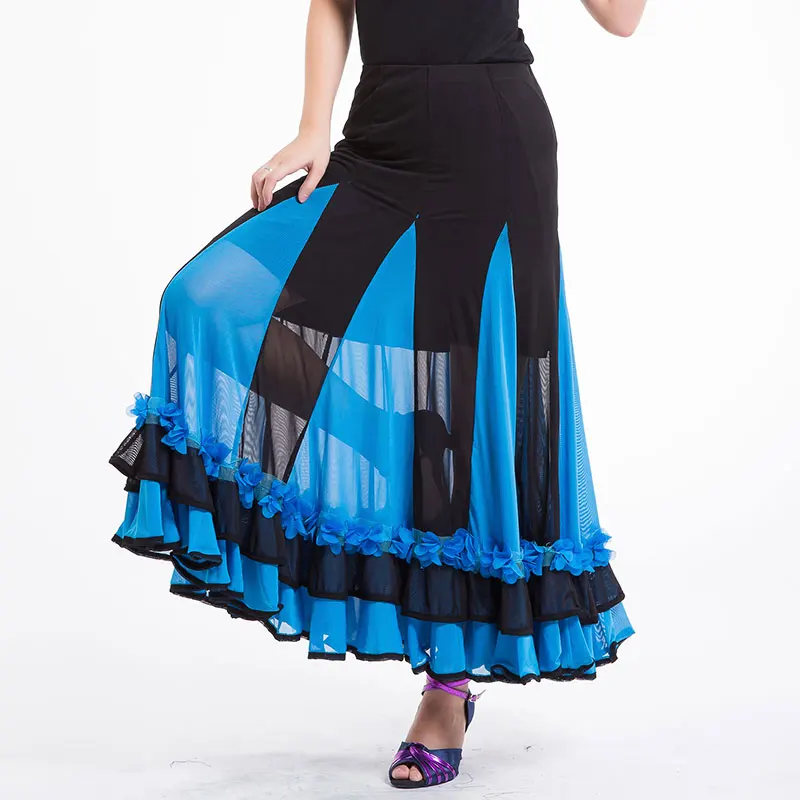 

New Style Long Swing Dance Skirt Modern Dance Skirt National Standard Competition Dancing Waltz Costumes