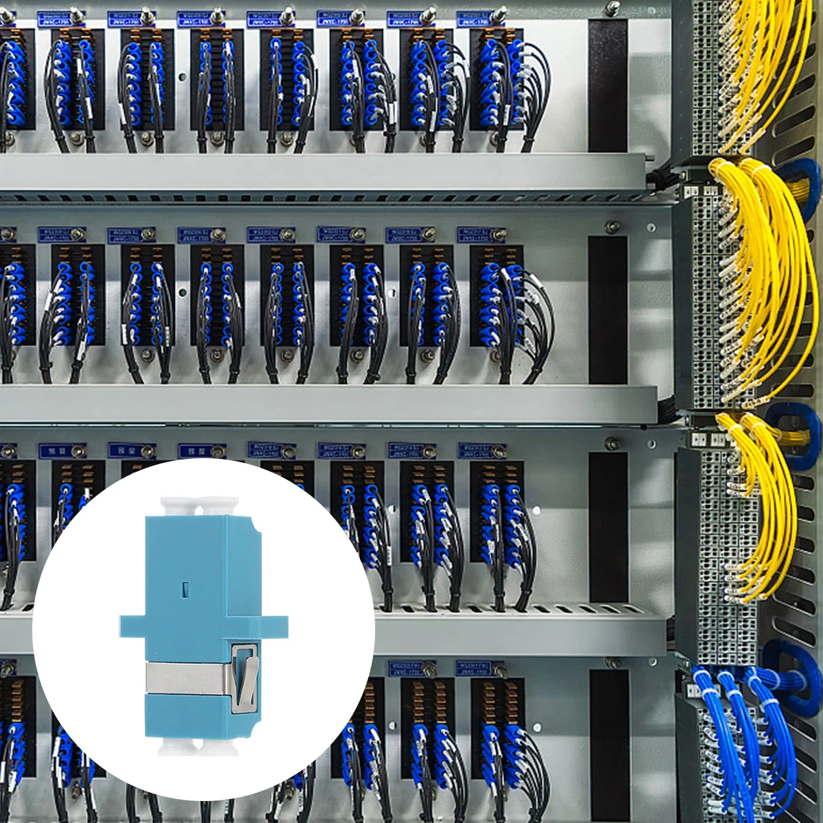 

10pcs Optical Fiber Connector Adapters Coupler Simplex Singlemode Network Connectors Low Loss Reusable Durable Fiber